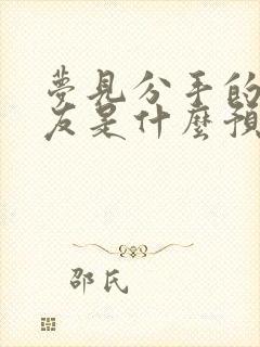 梦见分手的女朋友是什么预兆