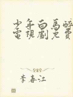 少年白马醉春风电视剧免费观看36封面