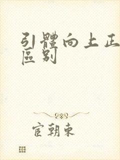 引体向上正反手区别