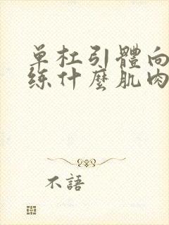 单杠引体向上是练什么肌肉的