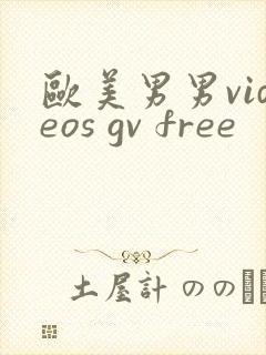欧美男男videos gv free