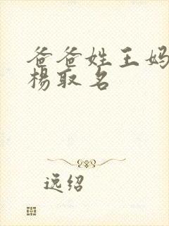 爸爸姓王妈妈姓杨取名