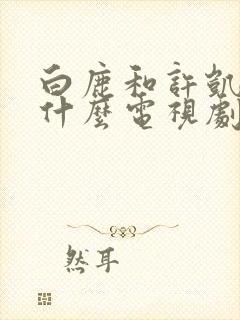 白鹿和许凯演过什么电视剧