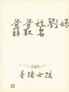 爸爸姓刘妈妈姓薛取名