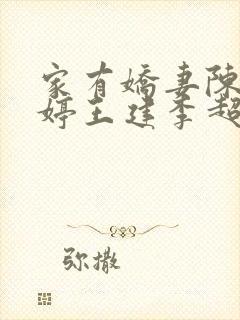 家有娇妻陈倩陈婷王建李超张伟