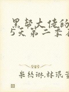 黑帮大佬的365天第二季在线观看