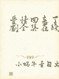 爱情回来了电视剧全集在线免费