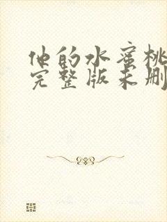 他的水蜜桃小说完整版未删减