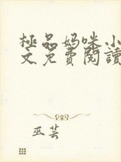 极品妈咪小说全文免费阅读