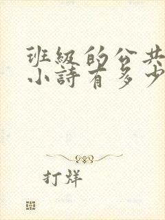 班级的公共玩具小诗有多少章