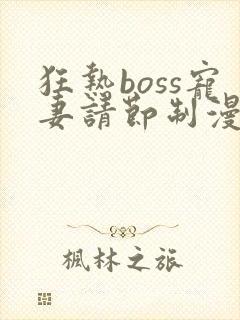 狂热boss宠妻请节制漫画免费下拉式封面