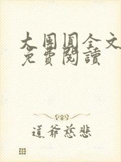 大团圆全文完整免费阅读封面