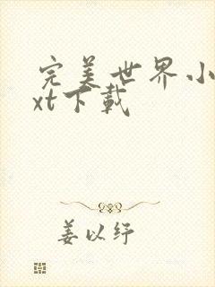 完美世界小说txt下载封面