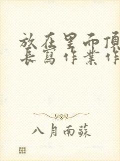 放在里面顶着学长写作业作文封面