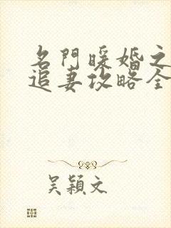 名门暖婚之权爷追妻攻略全文免费阅读