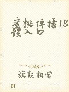 蜜桃传播18媒体入口