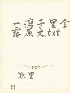 一泻千里金银花露原文txt