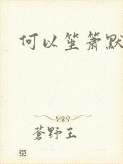 何以笙箫默小说