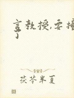 言教授,要撞坏了