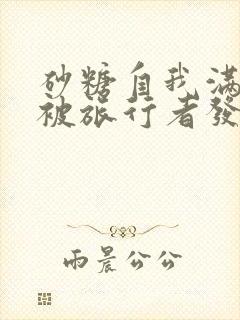 砂糖自我满足时被旅行者发现小说