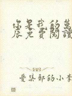 你是我的万千星辰免费阅读