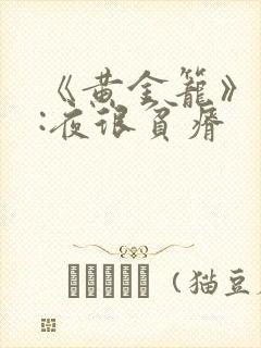 《黄金笼》作者:夜很贫瘠封面