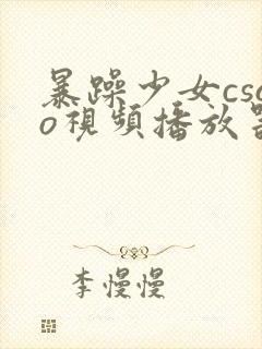 暴躁少女csgo视频播放器推荐