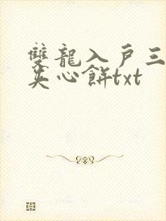 双龙入户三人行夹心饼txt