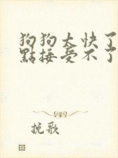 狗狗太快了我有点接受不了