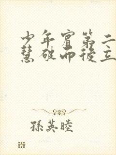 少年宾第二部珏慧破而后立封面