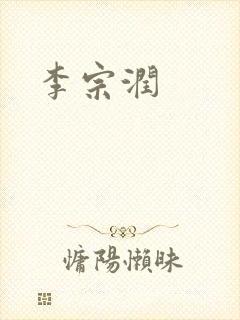 李宗润封面