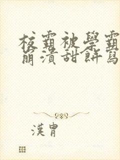 校霸被学霸玩到崩溃甜饼写手封面