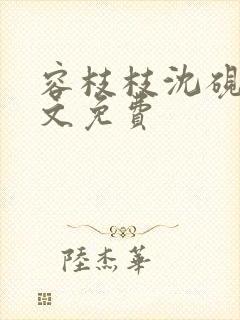 容枝枝沈砚书全文免费