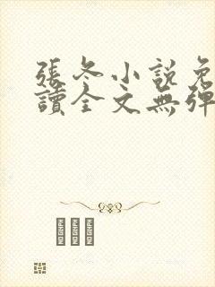 张冬小说免费阅读全文无弹窗