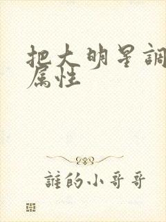 把大明星调成专属性