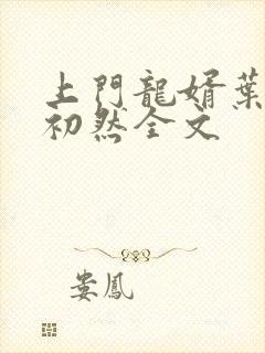 上门龙婿叶辰萧初然全文