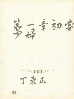第一章初尝极品少妇