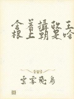 含着摄政王的紫根上朝是啥小说