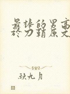 最棒的男高中生于刀鞘原文阅读