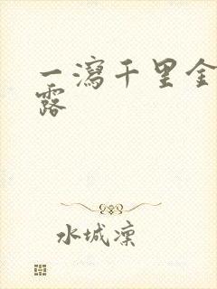 一泻千里金银花露