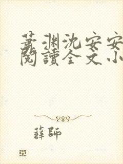 萧渊沈安安免费阅读全文小说