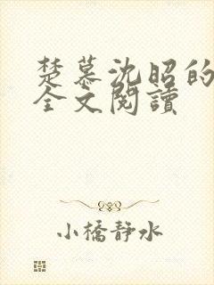 楚慕沈昭的小说全文阅读