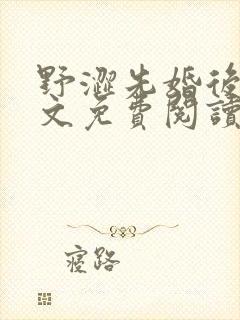 野涩先婚后爱全文免费阅读笔趣阁