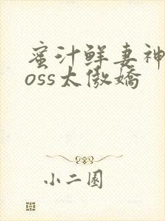 蜜汁鲜妻神君Boss太傲娇