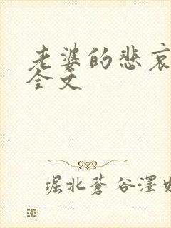 老婆的悲哀小说全文