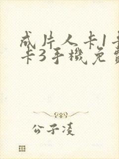 成片人卡1卡2卡3手机免费看