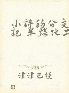 小诗的公交车日记 半煤化工