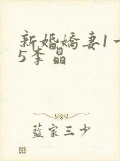 新婚娇妻1一25李晶