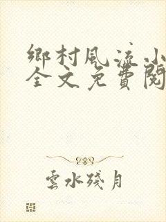 乡村风流小傻子全文免费阅读