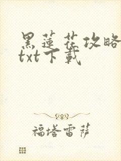 黑莲花攻略手册txt下载